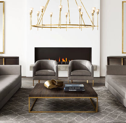 Torche De Verre Round Chandelier 58"