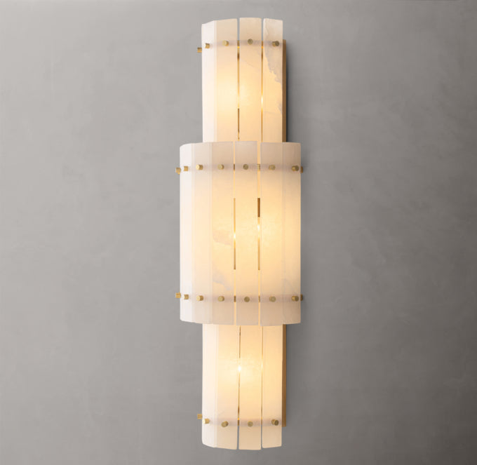 San Marco Alabaster Grand Round Sconce
