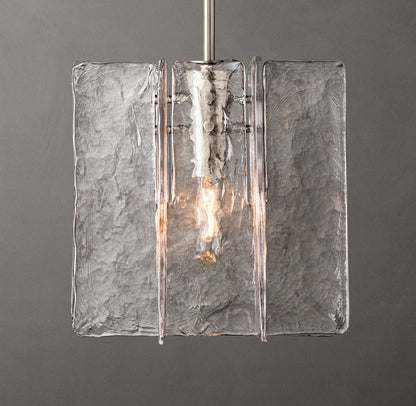 Lattice Clear Glass Pendant