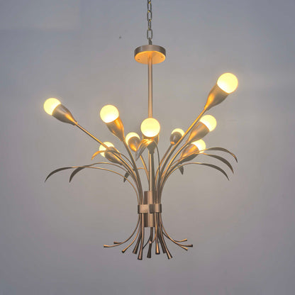 Gold Floral Pendant Light