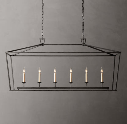 19th C. English Openwork Rectangular Chandelier 54"