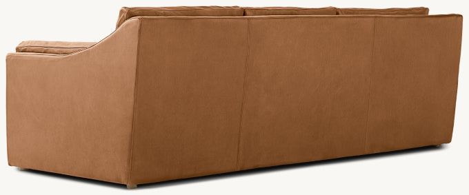 Cloud Leather Slope Arm 3-Cushion Sofa