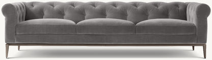 Italia Chesterfield 3-Cushion Sofa - Metal Base