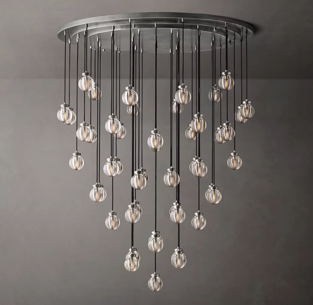 Pearl Round Chandelier 60"