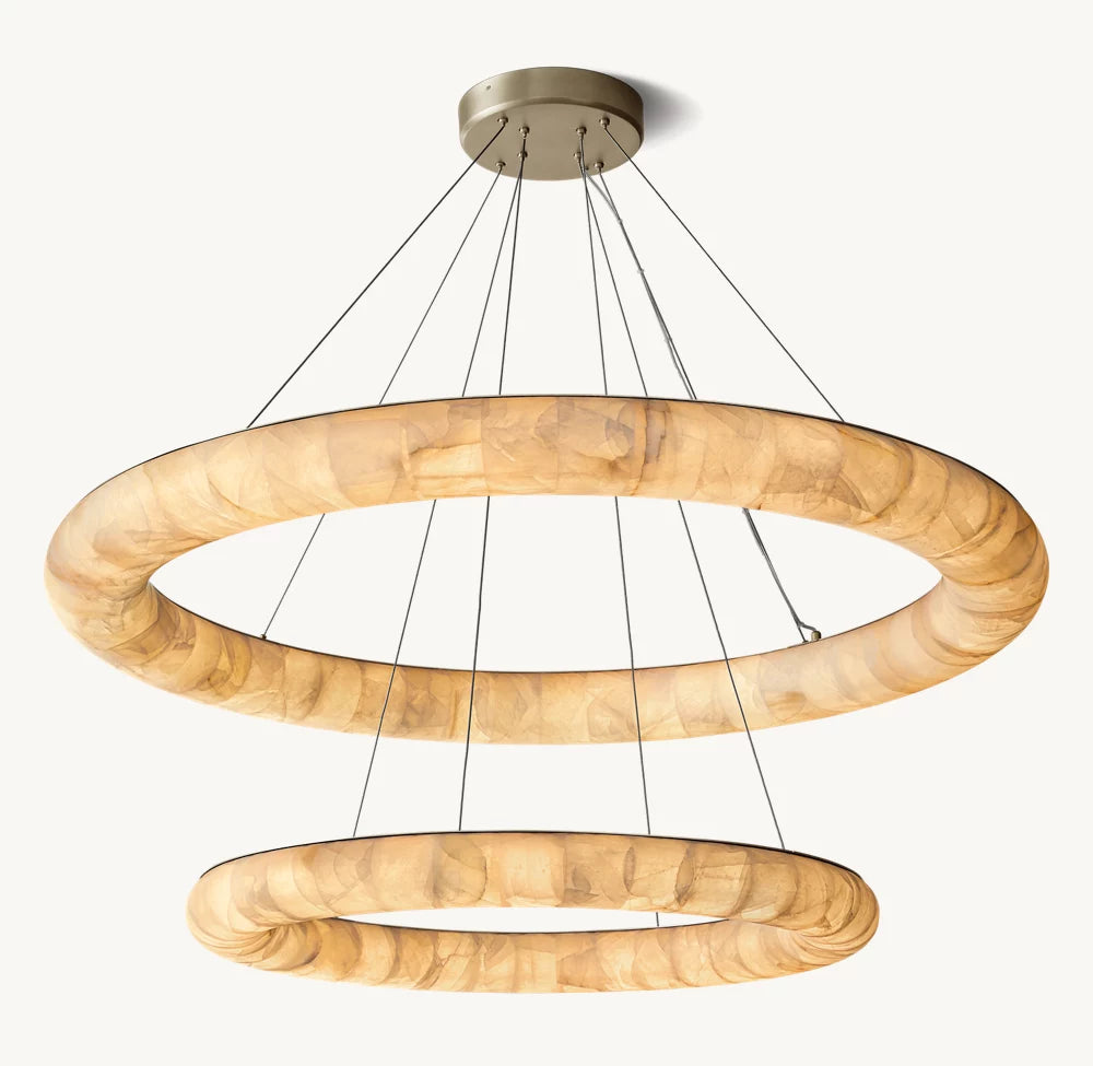 Rivage Lisse Two-Tiered Round Chandelier 61"