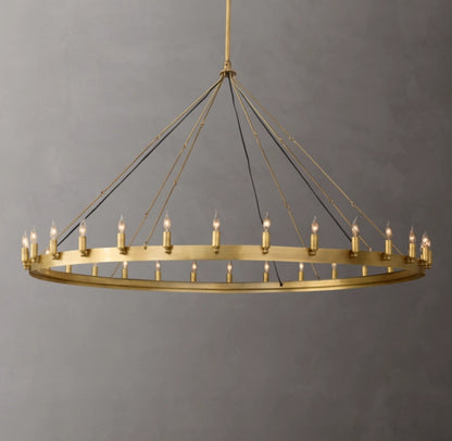 Camino Vintage Candelabra Round Chandelier 63"