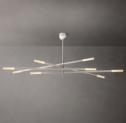 Rousseau 8-Light Mobile Etched Rod Chandelier