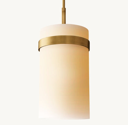 Ravelle Milk Glass Pendant 12"