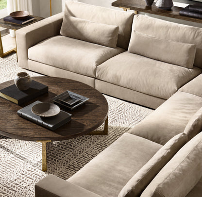 Lugano Modular Leather 3-Piece Sofa