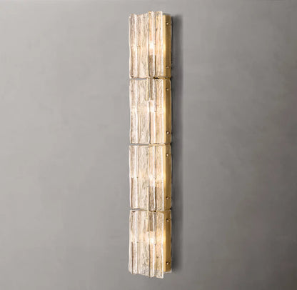 Lattice Clear Glass Grand Sconce