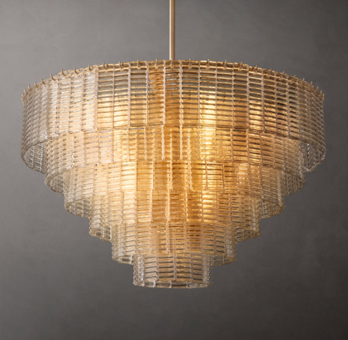 Sirene Clear Glass Round Chandelier 41"
