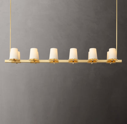 Pauillac Fabric Shade Linear Chandelier 60"