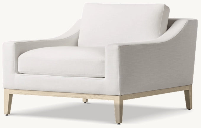 Italia Slope Arm Chair - Oak Base