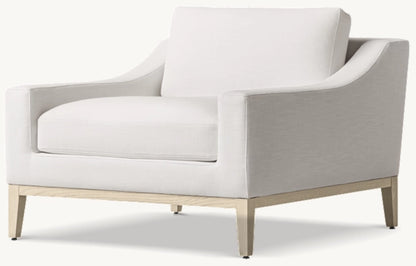 Italia Slope Arm Chair - Oak Base