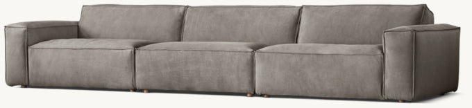 Como Modular Leather 3-Piece Sofa