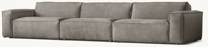 Como Modular Leather 3-Piece Sofa