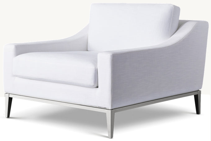 Italia Slope Arm Chair - Metal Base