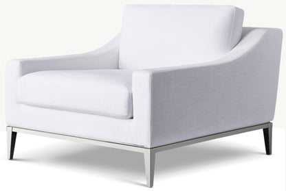 Italia Slope Arm Chair - Metal Base