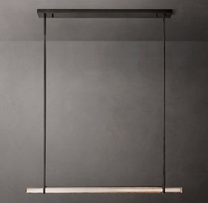 Audubon Crystal Single Bar Linear Chandelier 60"