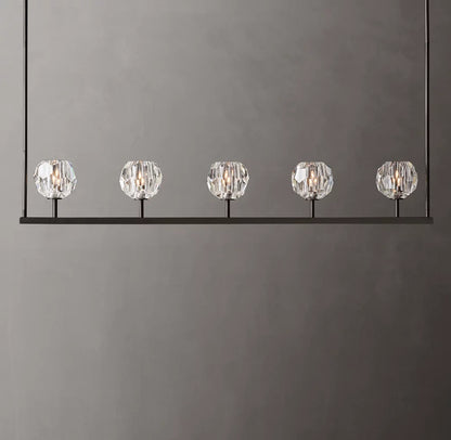 Boule De Cristal Clear Glass Linear Chandelier 48"