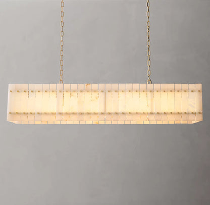 San Marco Alabaster Linear Chandelier 54"