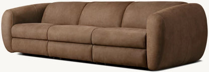 Monceau Recliner Modular Leather 3-Piece Sofa