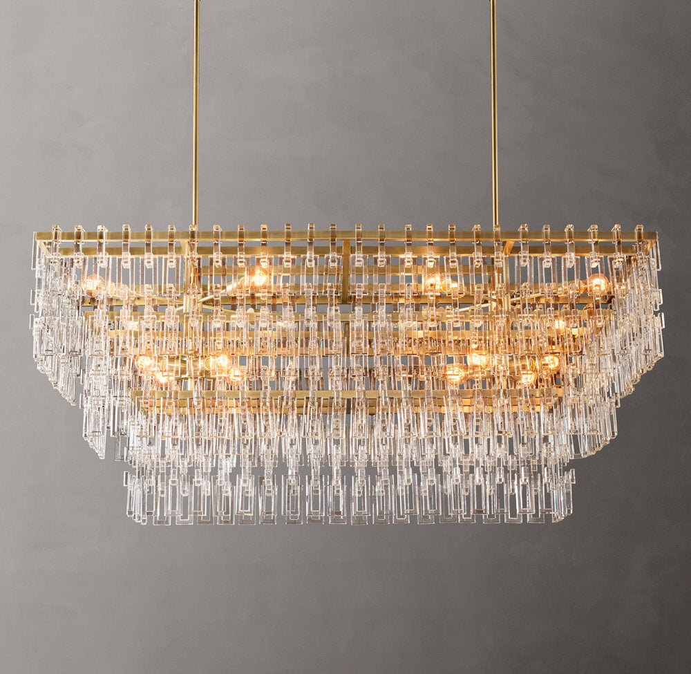 Marignan Tiered Rectangular Chandelier 60"