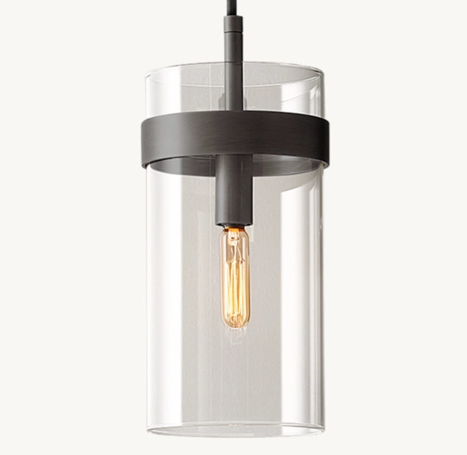 Ravelle Clear Glass Pendant 5"