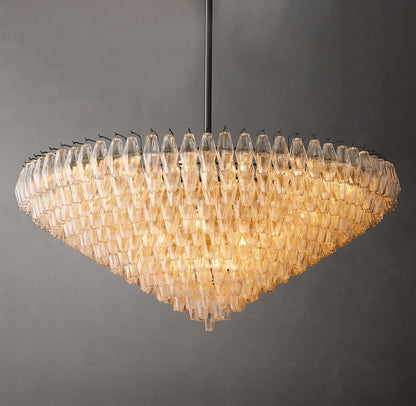 Chiara Clear Glass Tiered Round Chandelier 62"