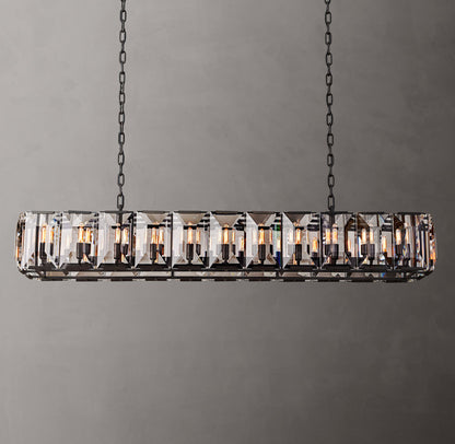 Harlow Crystal Rectangular Chandelier 74"