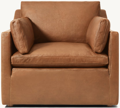 Cloud Slope Arm Leather Chair