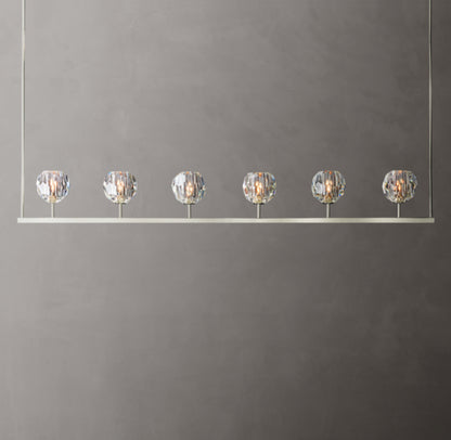 Boule De Cristal Clear Glass Linear Chandelier 60"