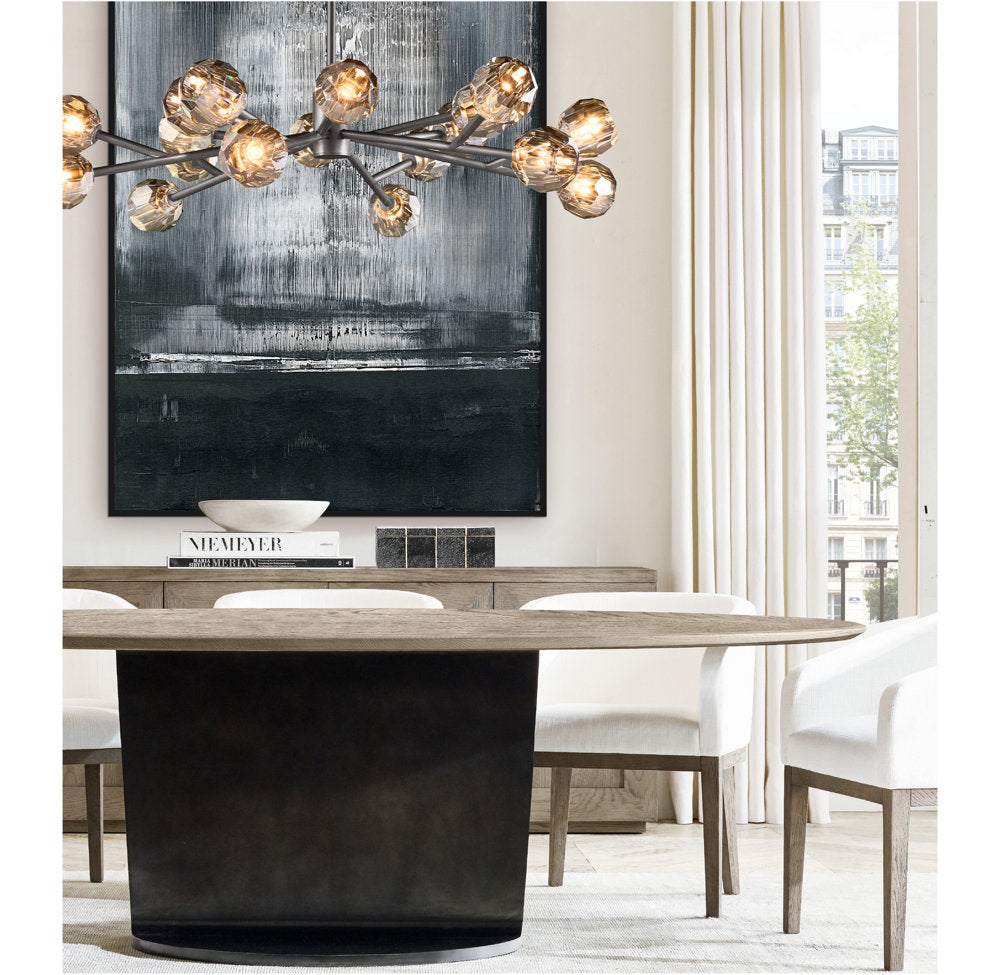 Boule De Cristal Clear Glass Round Chandelier 24"