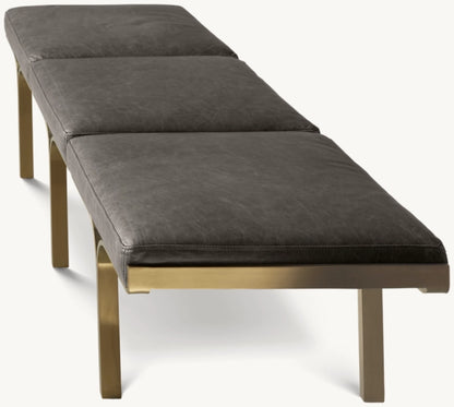 1960s Link Leather Bench