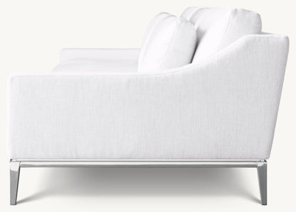 Italia Slope Arm 3-Cushion Sofa - Metal Base