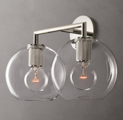 Utilitaire Globe Shade Double Sconce