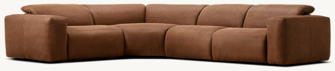 Blake Recliner Modular Leather 4-Piece L-Sectional