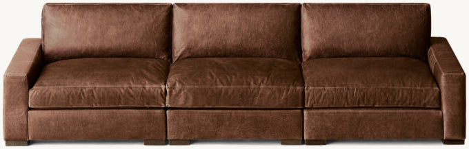 Maxwell Modular Leather 3-Piece Sofa