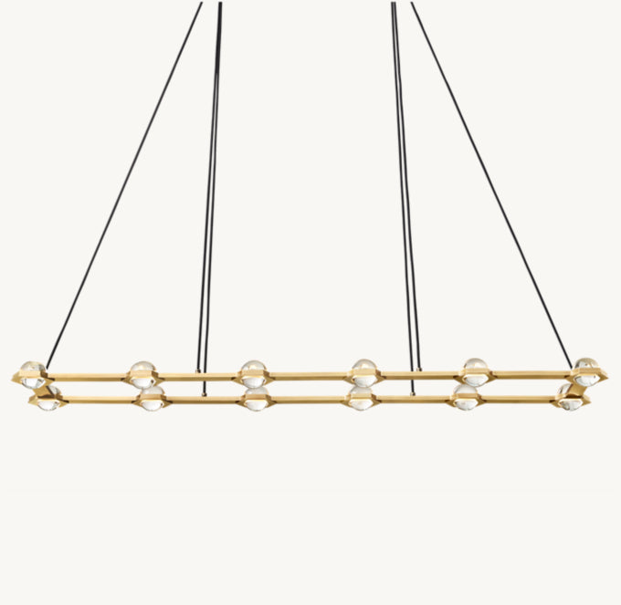 Éclatant Rectangular Chandelier 72"