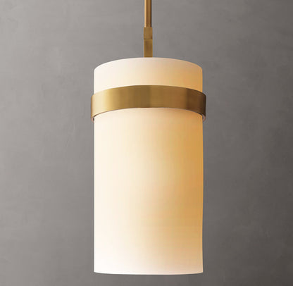 Ravelle Milk Glass Pendant 8"