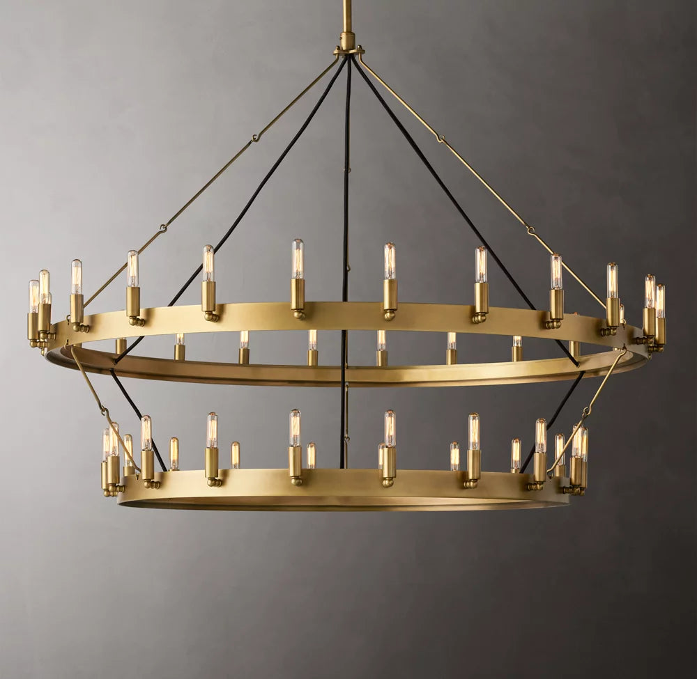 Camino Vintage Filament Two-Tier Chandelier 50"