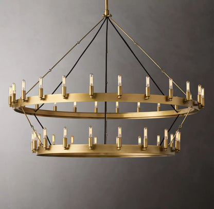 Camino Vintage Filament Two-Tier Chandelier 50"