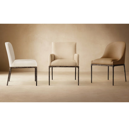 Thaddeus Track Fabric Dining Armchair