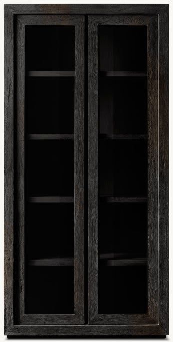 Drifted Reclaimed Oak Glass Cabinet