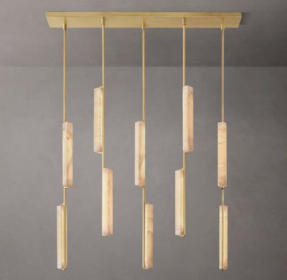 Audubon Alabaster Linear Chandelier 54"