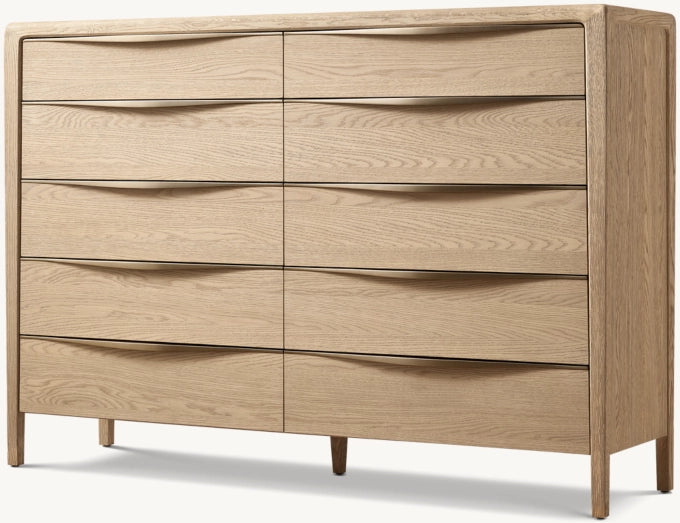 Gael Oak 10-Drawer Dresser