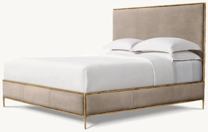 Thaddeus Leather Panel Bed