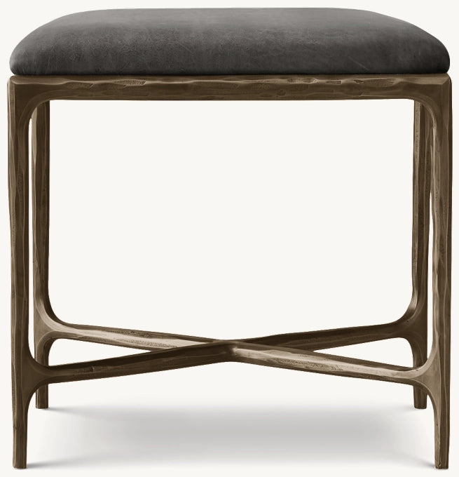 Thaddeus Leather Stool