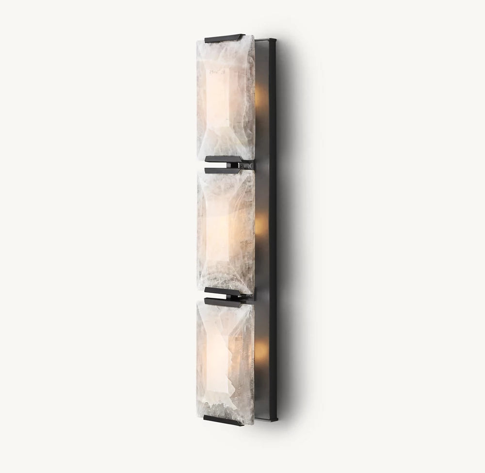 Harlow Calcite Triple Sconce