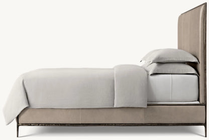 Thaddeus Leather Panel Bed